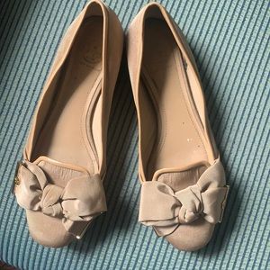 Tory Burch Nude Loafer Flats